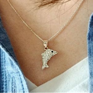 Sterling & Topaz Dolphin Necklace